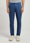 Calça Hering Chino Slim Masculina Em Sarja Com Elastano - Azul