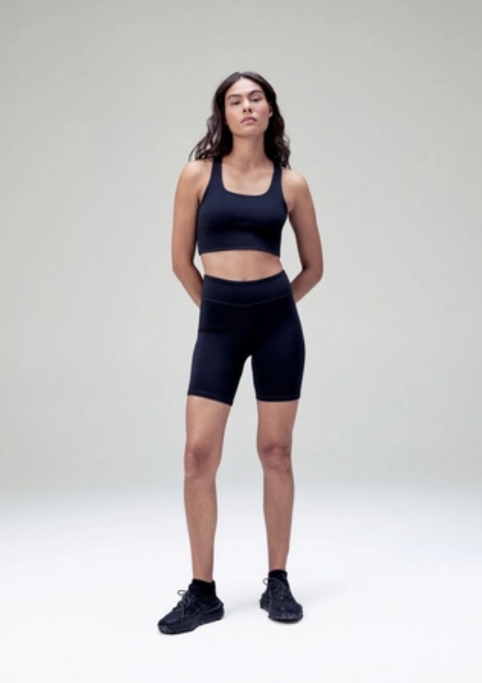 Bermuda Esportiva Hering Biker Com Fio Lycra Feminina - Preta