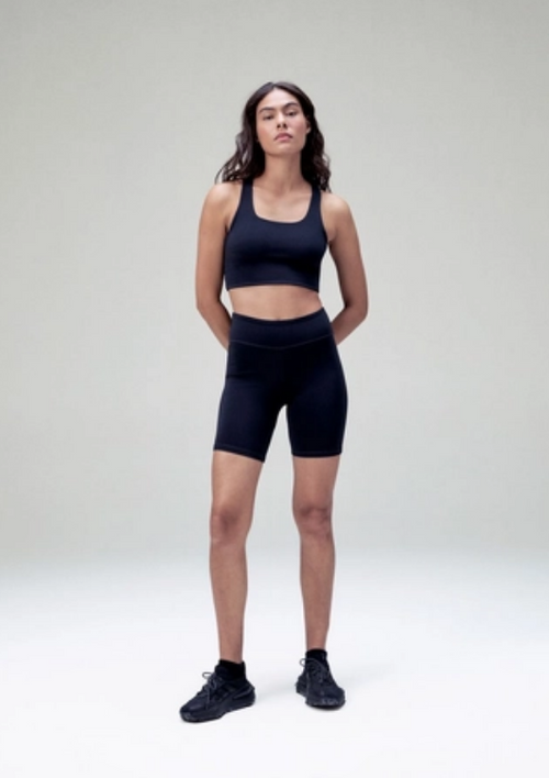 Bermuda Esportiva Hering Biker Com Fio Lycra Feminina - Preta