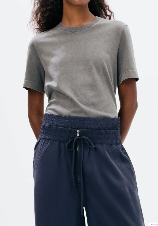Calça Hering Reta Em Peach Touch Feminina - Azul