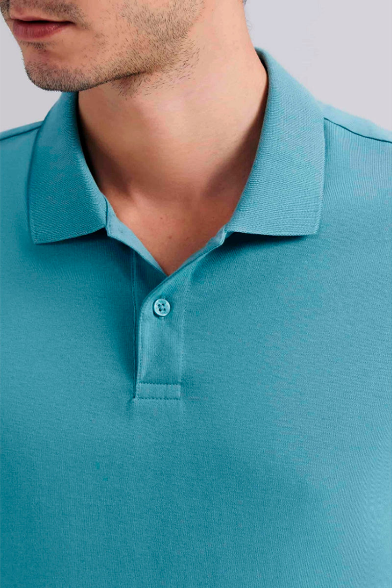 Camisa Polo Hering Básica Pima Masculina - Verde