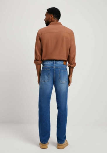 Calça Jeans Hering Básica Masculina Slim - Azul