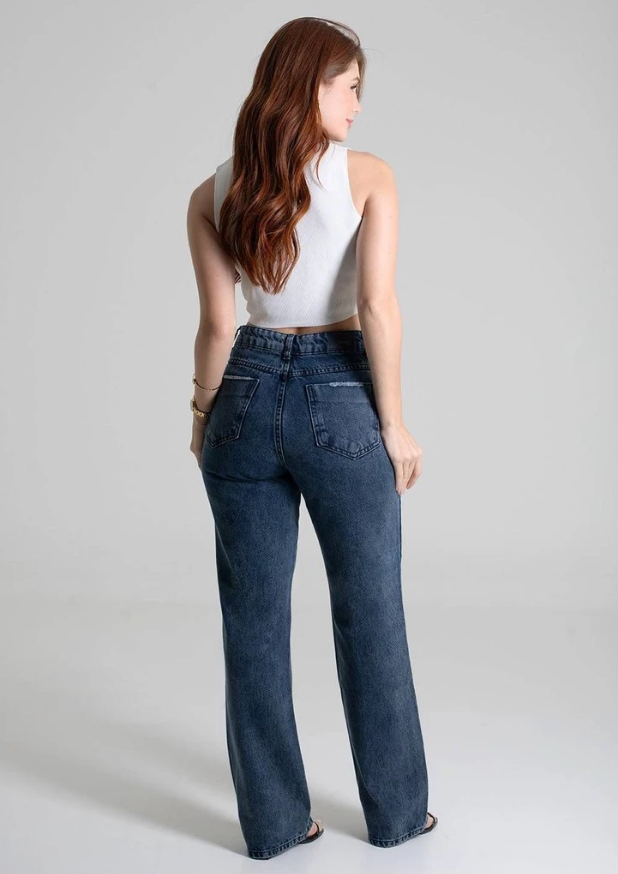 Calça Jeans Sawary Feminina- Azul