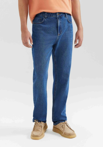 Calça Jeans Básica Hering Reta Masculina - Azul