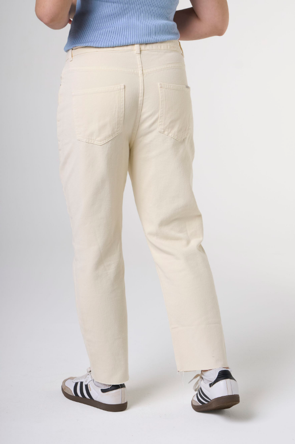 Calça Hering Reta Cintura Alta Feminina - Amarela