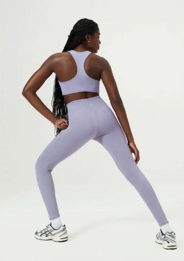 Calça Legging Hering Esportiva Com Fio Lycra Feminina - Lilás
