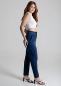 Calça Jeans Sawary Mom Feminina - Azul