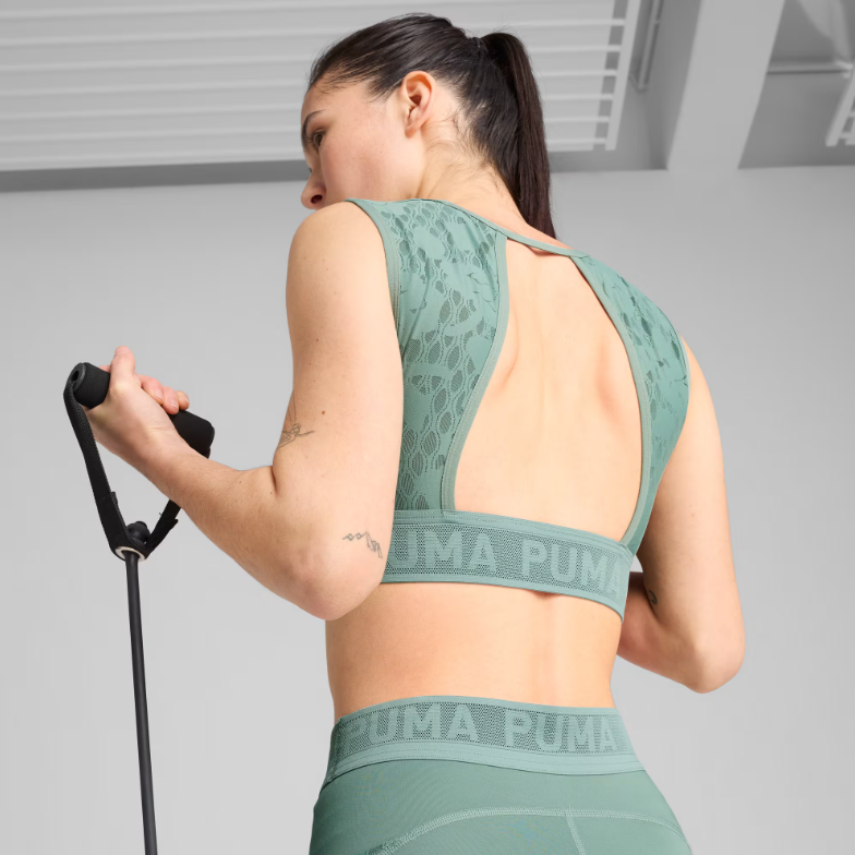 Top De Treino Puma Low Impact Feminino - Verde