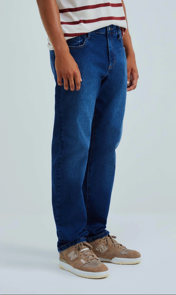 Calça Jeans Hering Básica Reta Tradicional Masculina - Azul