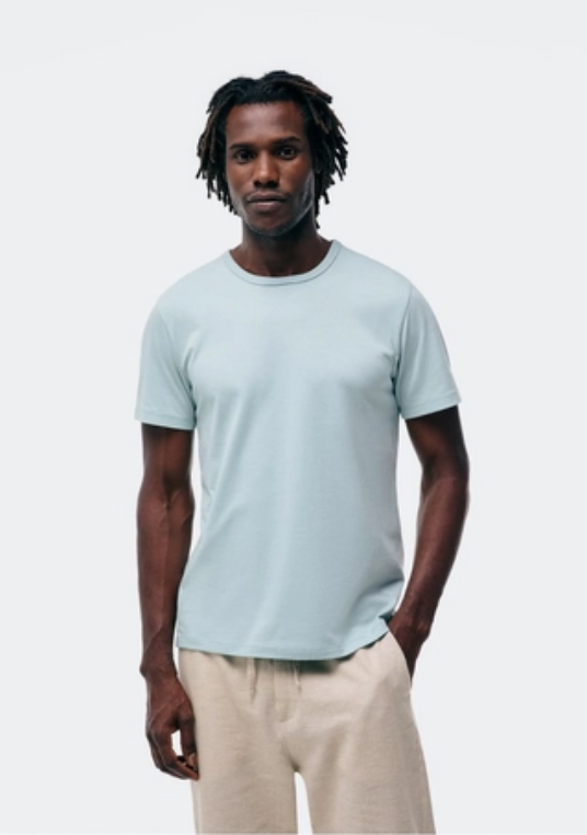 Camiseta Básica Hering Slim Masculina - Azul