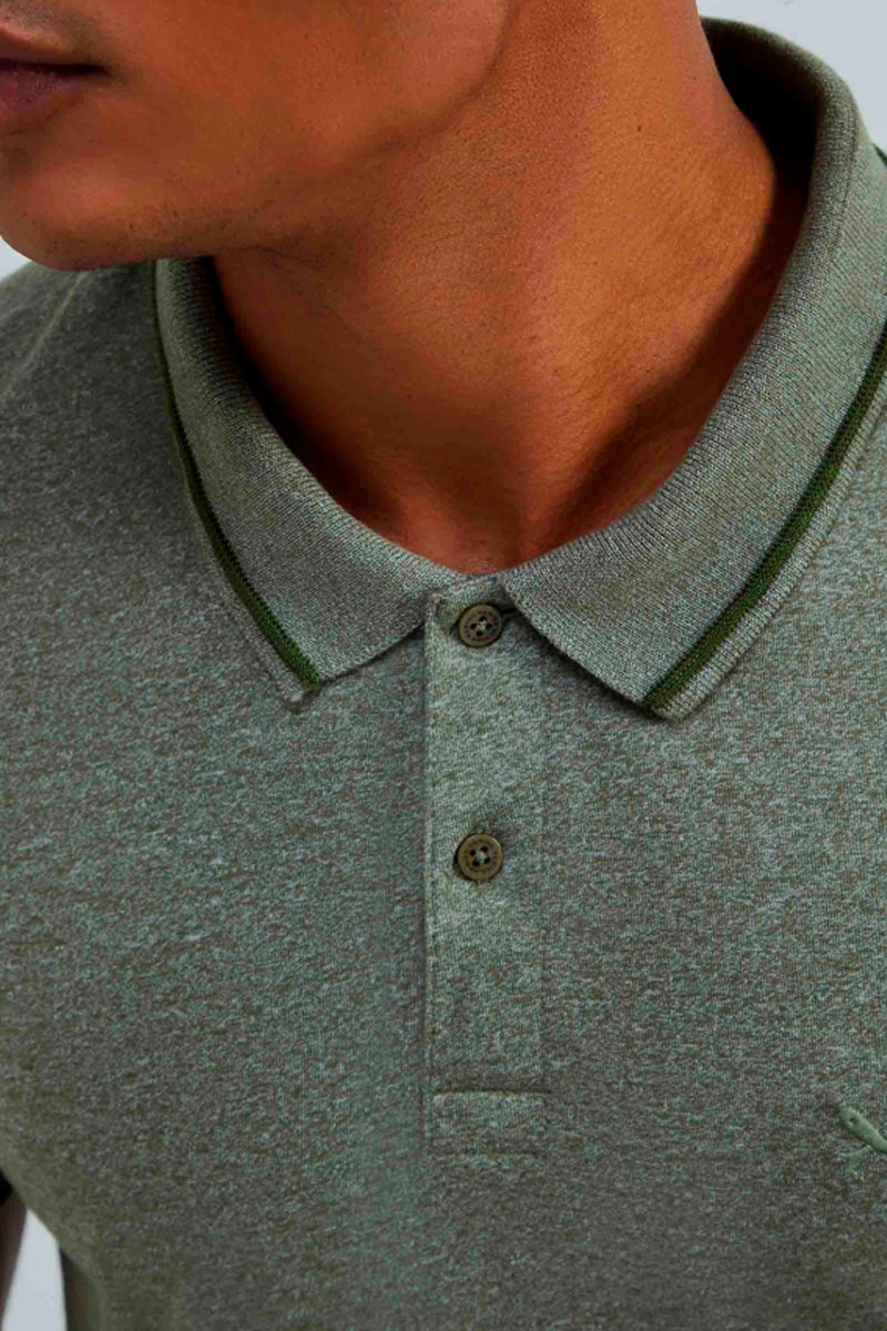 Camisa Polo Hering Em Malha Texturizada Masculina - Verde