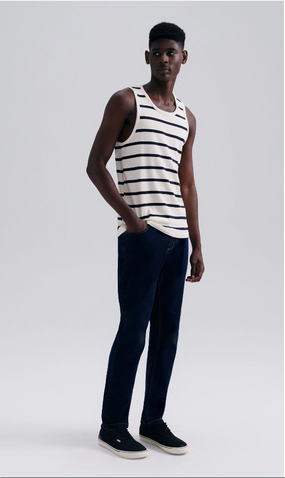 Calça Jeans Hering Básica Slim Com Elastano Masculina - Azul
