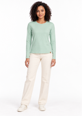 Blusa Térmica Malha Canelada Feminino DC Têxtil - Verde