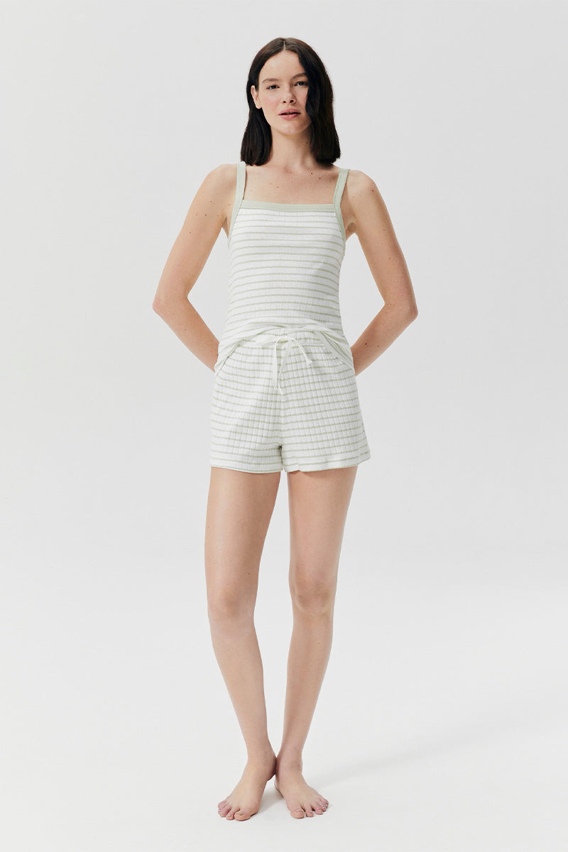 Regata Hering Intimates Feminino Avulsa Listras - Verde