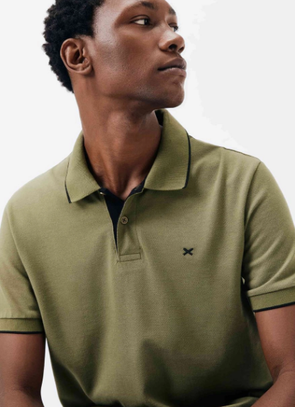Camisa Polo Hering Básica Em Piquet Com Bordado Masculina - Verde