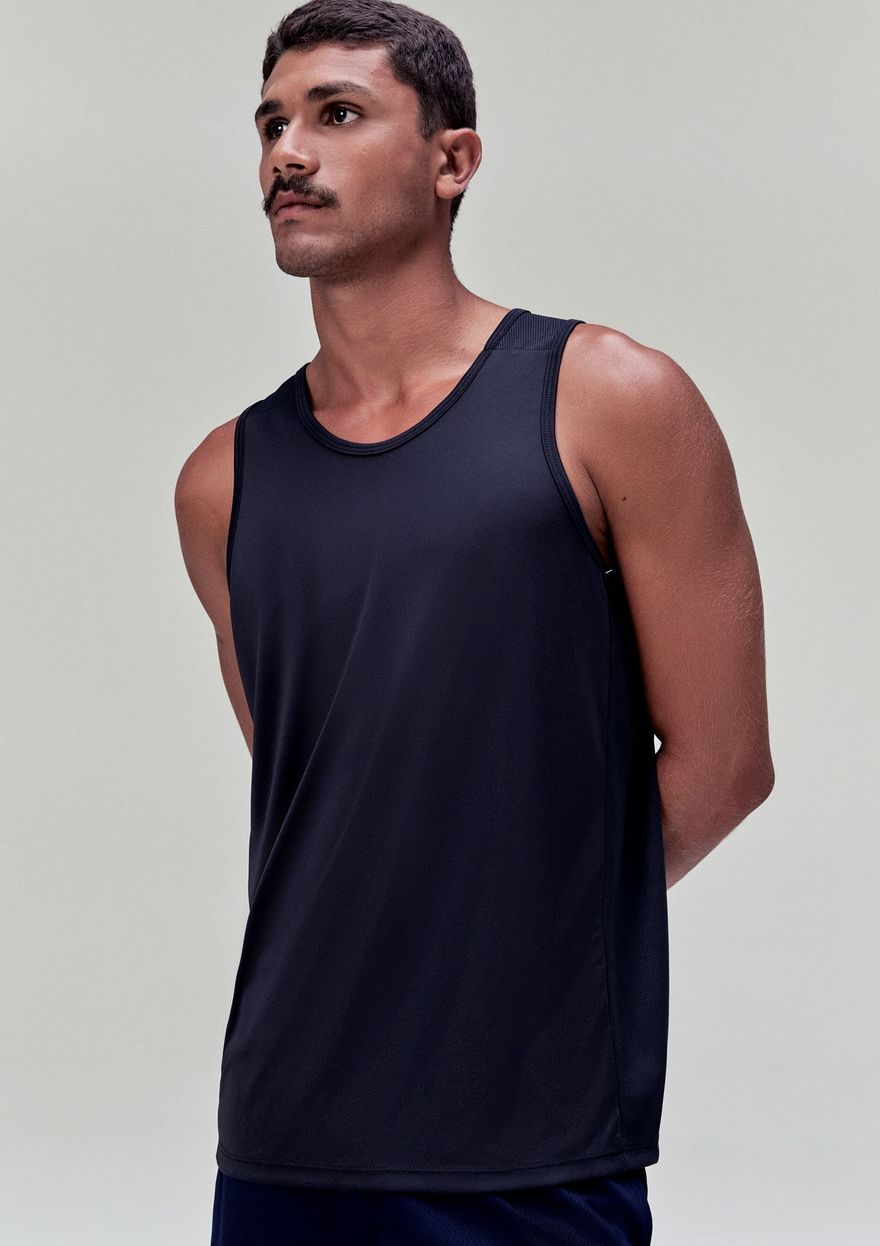 Camiseta Regata Hering Esportiva Masculina - Preta