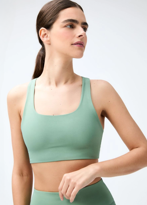 Top Esportivo Hering Feminino Hero Com Fio LYCRA - Verde