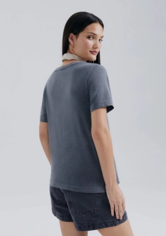 Blusa Hering Estonada Feminina - Cinza