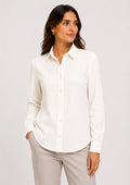 Camisa Manga Longa em Linho Feminina Shop 5 Denim - Marrom