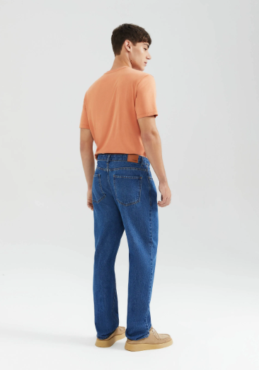 Calça Jeans Básica Hering Reta Masculina - Azul