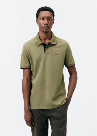 Camisa Polo Hering Básica Em Piquet Com Bordado Masculina - Verde