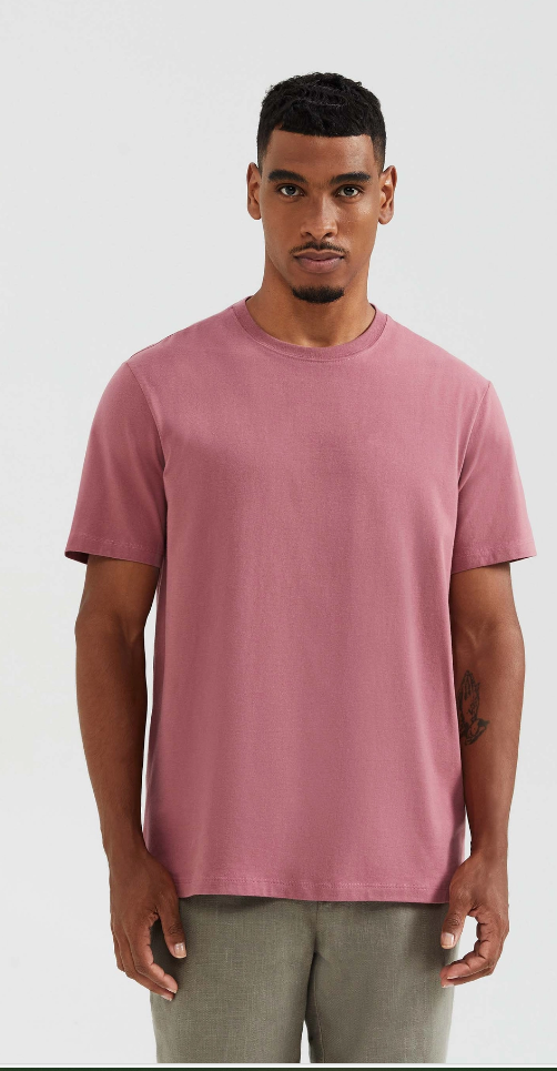 Camiseta Manga Curta Básica Hering Comfort Super Cotton Masculina - Rosa