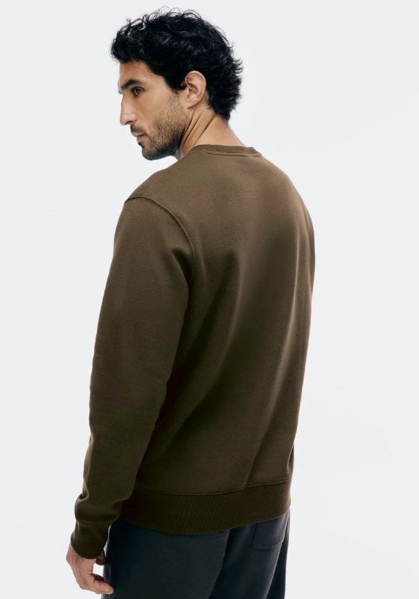 Blusão Básico Hering Masculino Em Moletom Peluciado - Marrom