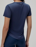 Camiseta Esportiva Hering Em Malha Texturizada Básica Easy Care Feminina - Azul