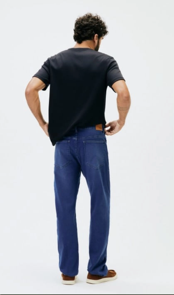 Calça Jeans Reta Soft Touch Hering Masculina - Azul