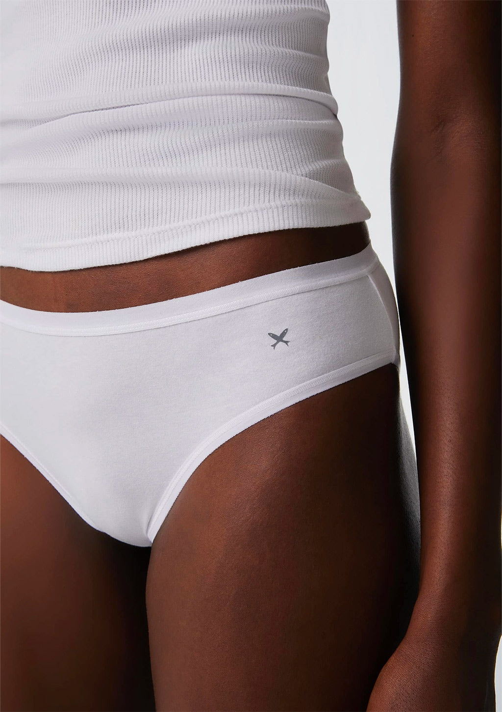 Kit 5 Calcinhas Biquíni Algodão Hering - Branco