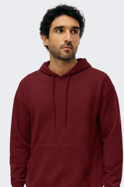 Blusão Básico Hering Comfort Em Moletom Peluciado Masculino - Vermelho