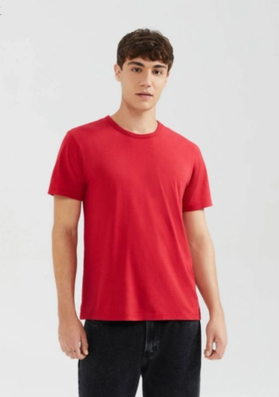 Camiseta Básica Hering Manga Curta Slim Masculina - Vermelho