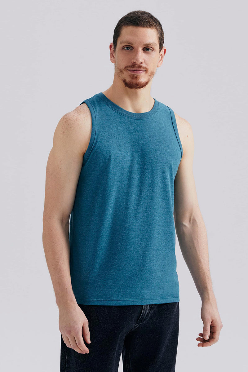 Camiseta Regata Hering Básica World Malha Flamê Masculina  - Verde