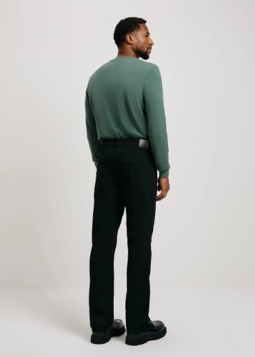 Calça Jeans Hering Reta Soft Touch Masculina- Preta