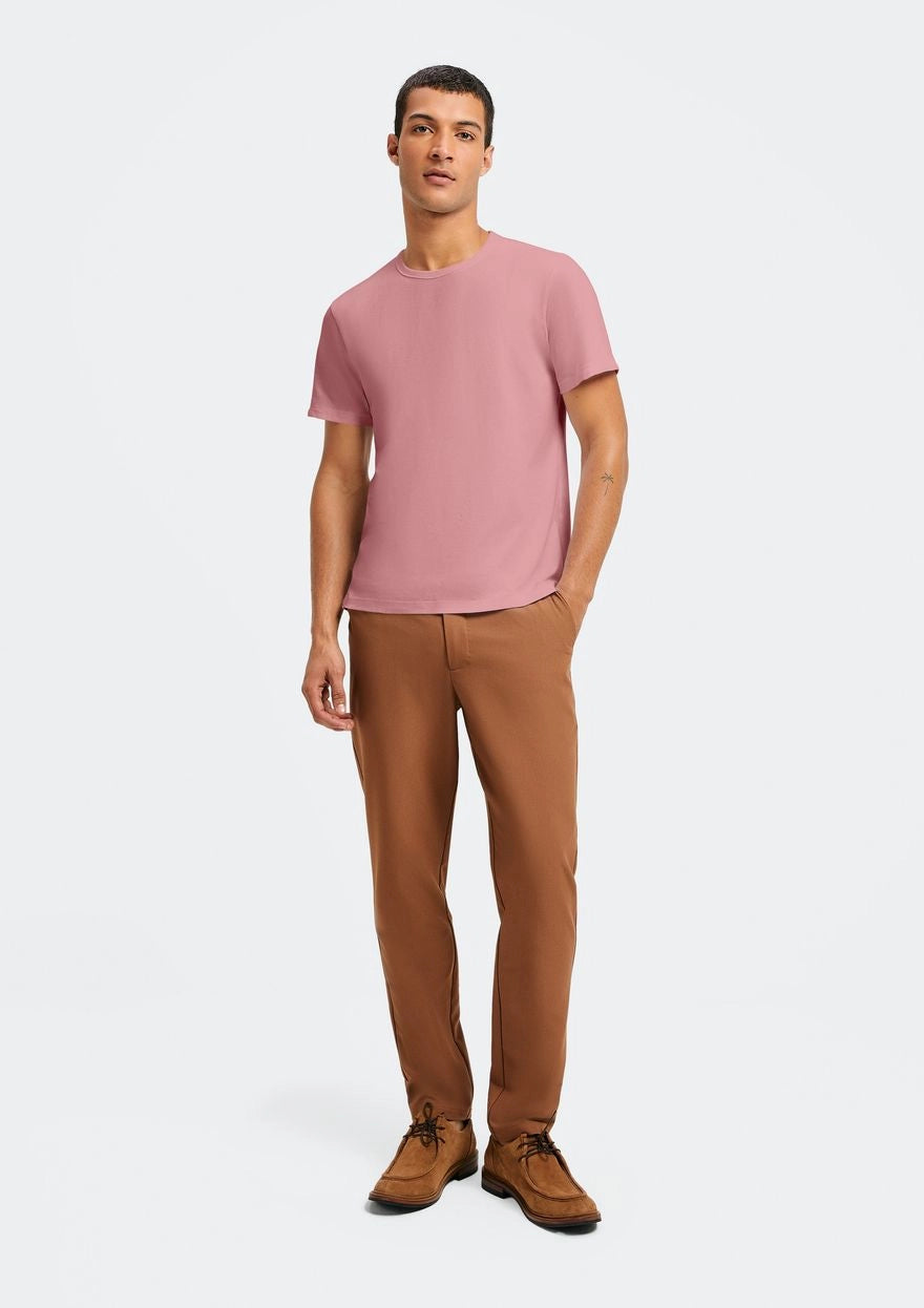 Camiseta Manga Curta Hering Slim World Básica Masculina - Rosa