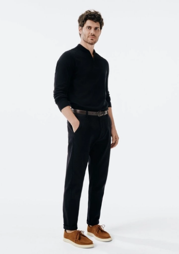 Calça Sarja Hering Taper Chino Masculina  - Preta