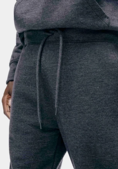 Calça Básica Hering Masculina Jogger em Moletom Peluciado - Cinza