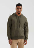 Jaqueta Básica Hering Moleton Peluciado Masculina - Verde Militar