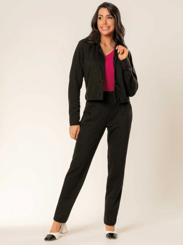 Calça Cativa Moletom Comfy Feminina – Preta