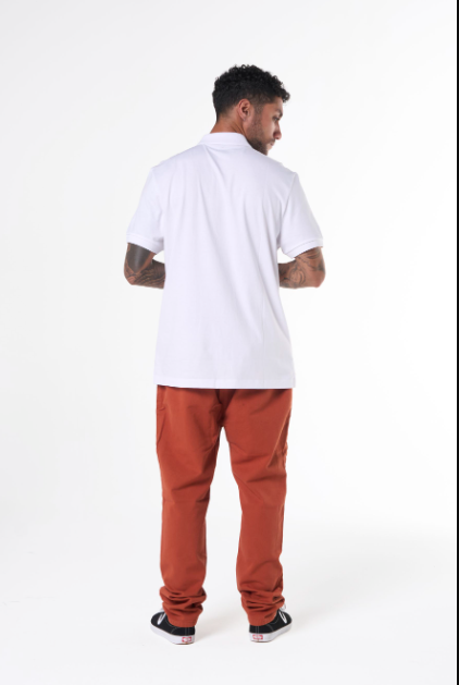 Calça Jogger Hering Em Sarja Masculina - Terra Cota