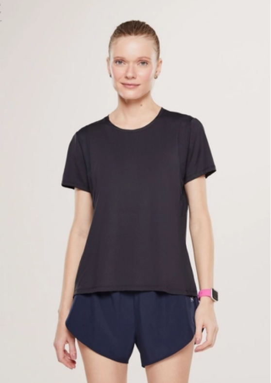 Camiseta Esportiva Hering Proteção Uv 50+ Feminina - Preta