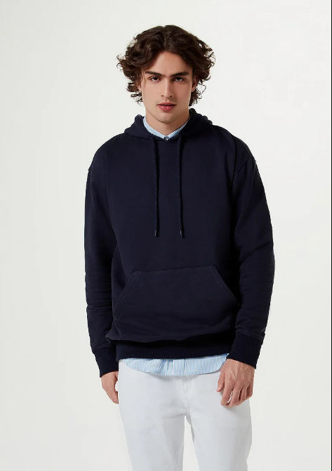 Blusão Com Capuz Hering Masculino - Azul Marinho
