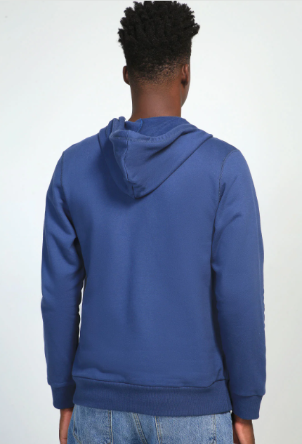Blusa de Moletom Hering Aberta  Lisa Masculina  - Azul