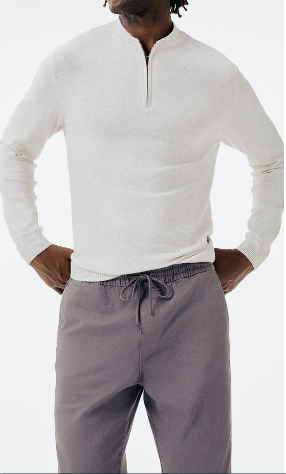 Calça Jogger Hering Básica Sarja Com Elastano Masculina - Cinza
