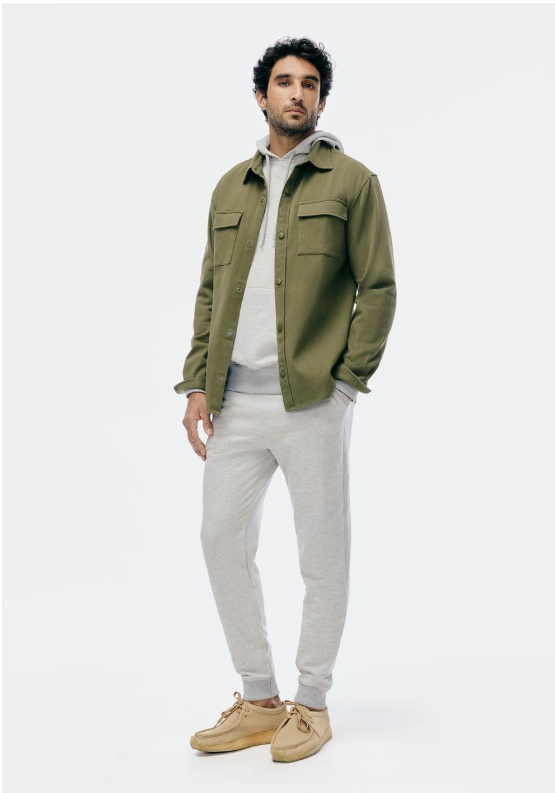 Blusão Básico Hering Comfort Em Moletom Peluciado Masculino - Cinza Claro