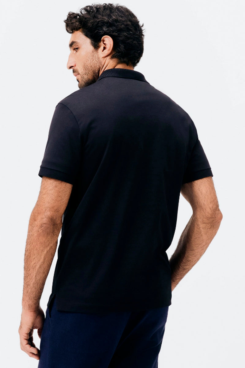 Camisa Polo Hering Básica Pima Masculina - Preta