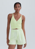 Shorts Hering Alfaiataria Em Linho Feminino - Verde