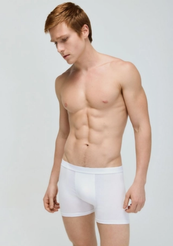Cueca Hering Boxer Com Elástico Masculina - Branca