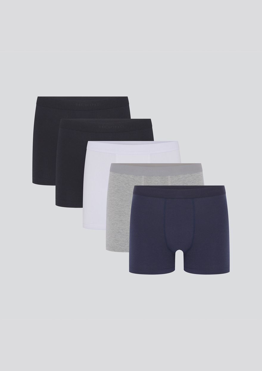 Kit Cueca Hering Boxer Com Elástico Masculina PACK5 - Multicolorida