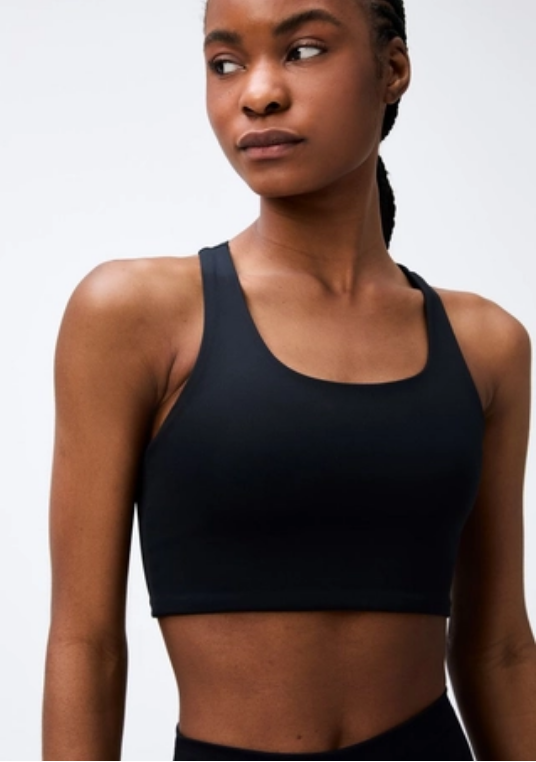 Top Hering Sports HERO Com Fio Lycra Feminino - Preto